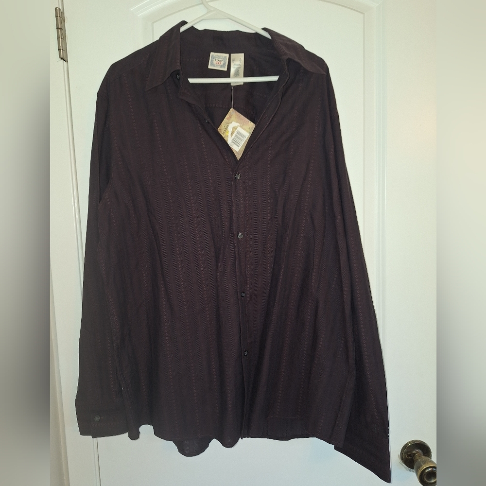 Men's Dark Purple Casual Button Down Shirt
